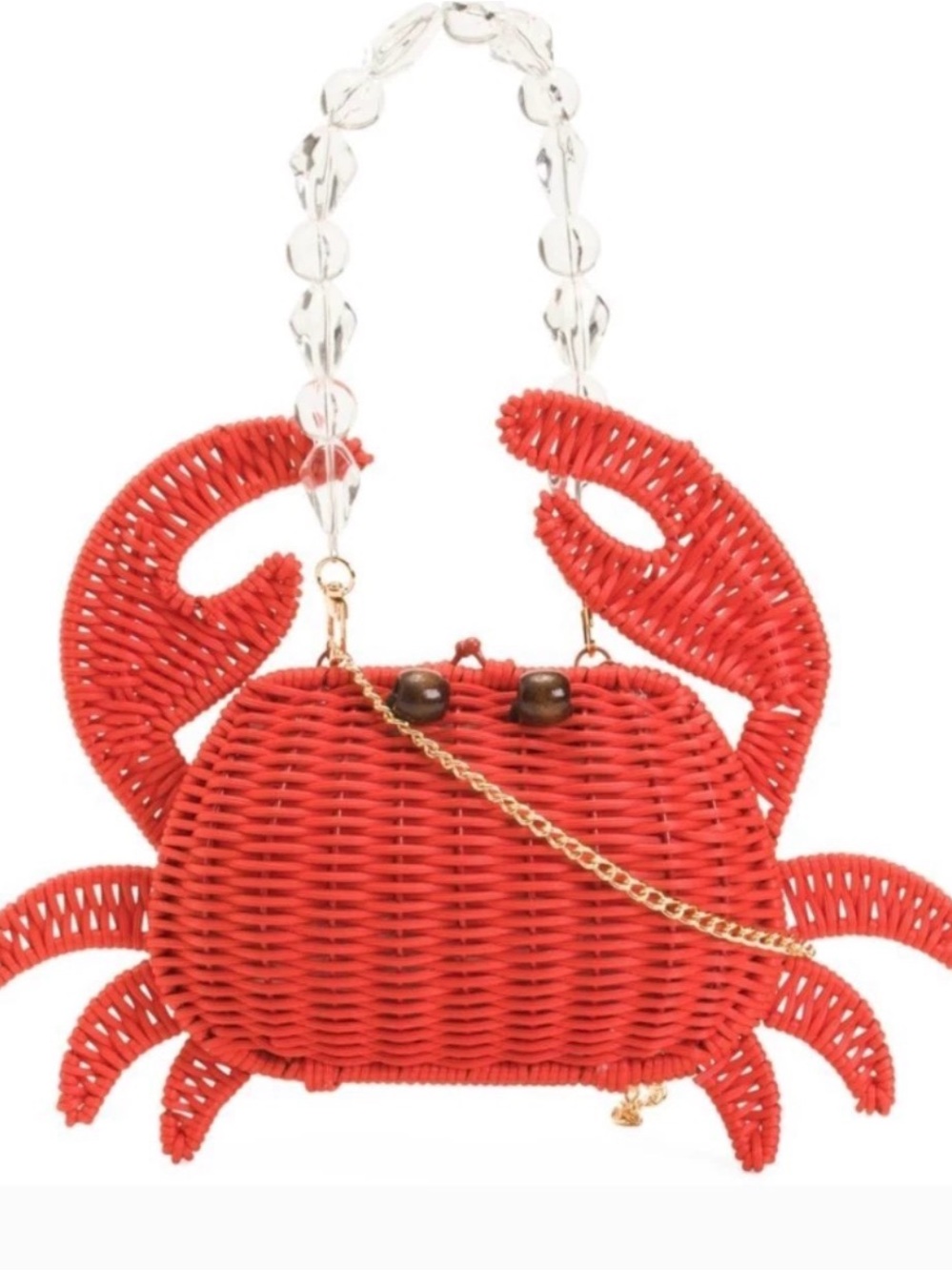 TOMMY BAHAMA RED CRAB WICKER WOVEN HANDBAG w 2 STRAPS - VIRAL TIK TOK - Picture 3 of 5